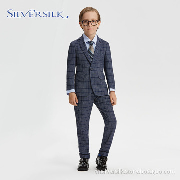 Classical Plaid Children Dress Suit Party Blazer Boys